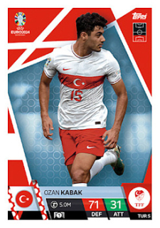 Ozan Kabak Turkey Topps Match Attax EURO 2024 #TUR5